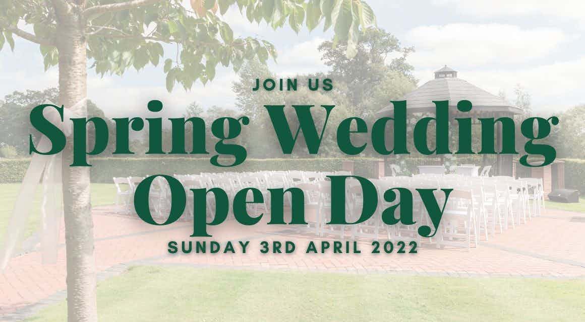 Join us spring wedding open day banner